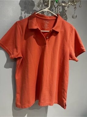 L.L.Bean Coral Women's Relaxed Polo